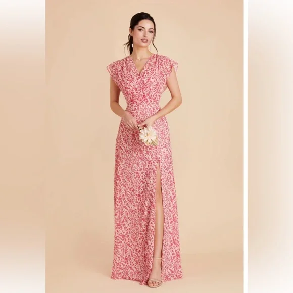 Birdy Grey Pink Floral Maxi Dress - Picture 1 of 2